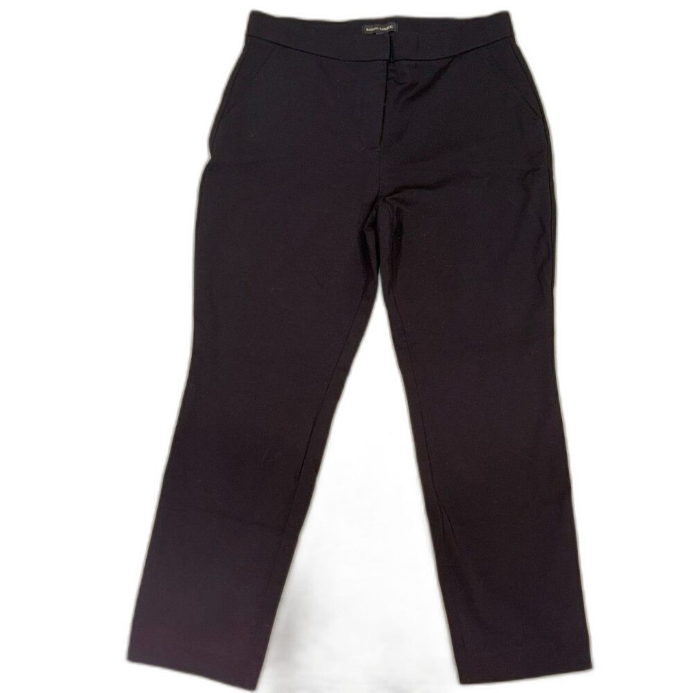 banana republic black tailored ankle pants size 12 straight leg workwear